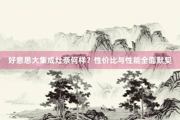 好意思大集成灶奈何样？性价比与性能全面默契